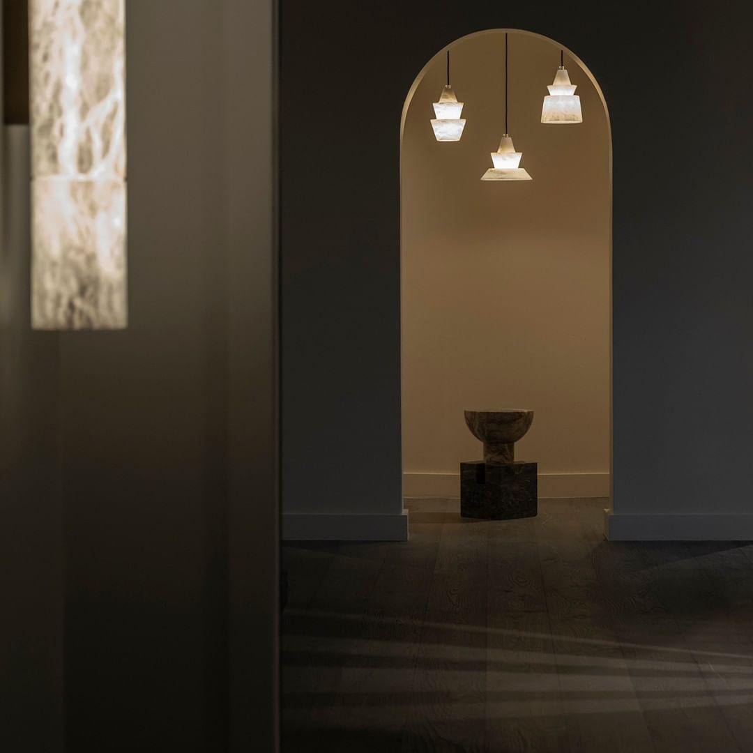 Garnelelyn Alabaster Pendant Light-Moonnatur