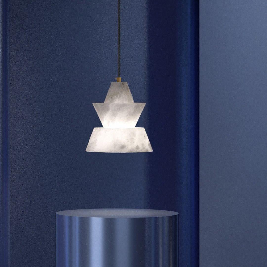 Garnelelyn Alabaster Pendant Light-Moonnatur