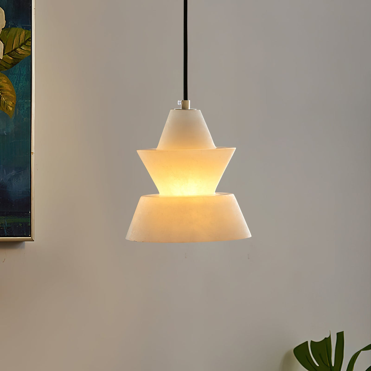 Garnelelyn Alabaster Pendant Light-Moonnatur