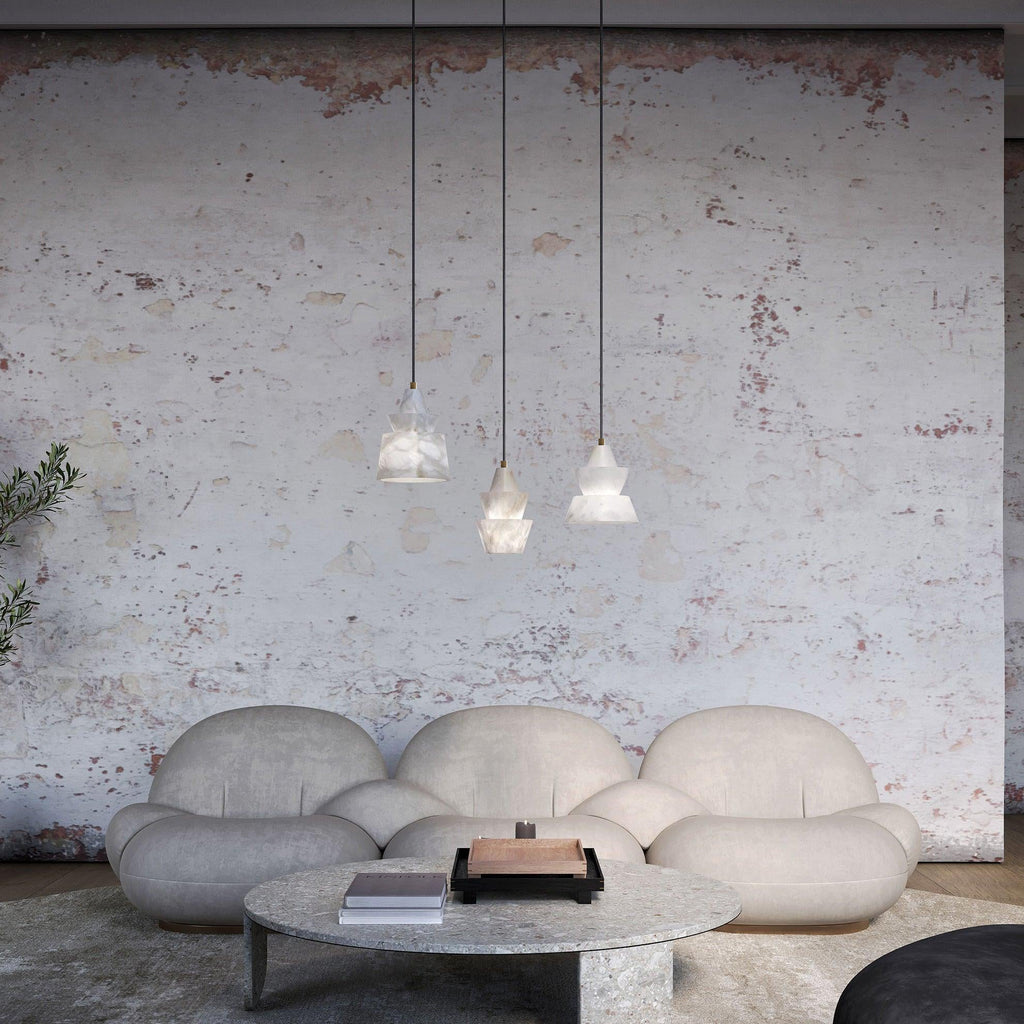 Garnelelyn Alabaster Pendant Light-Moonnatur