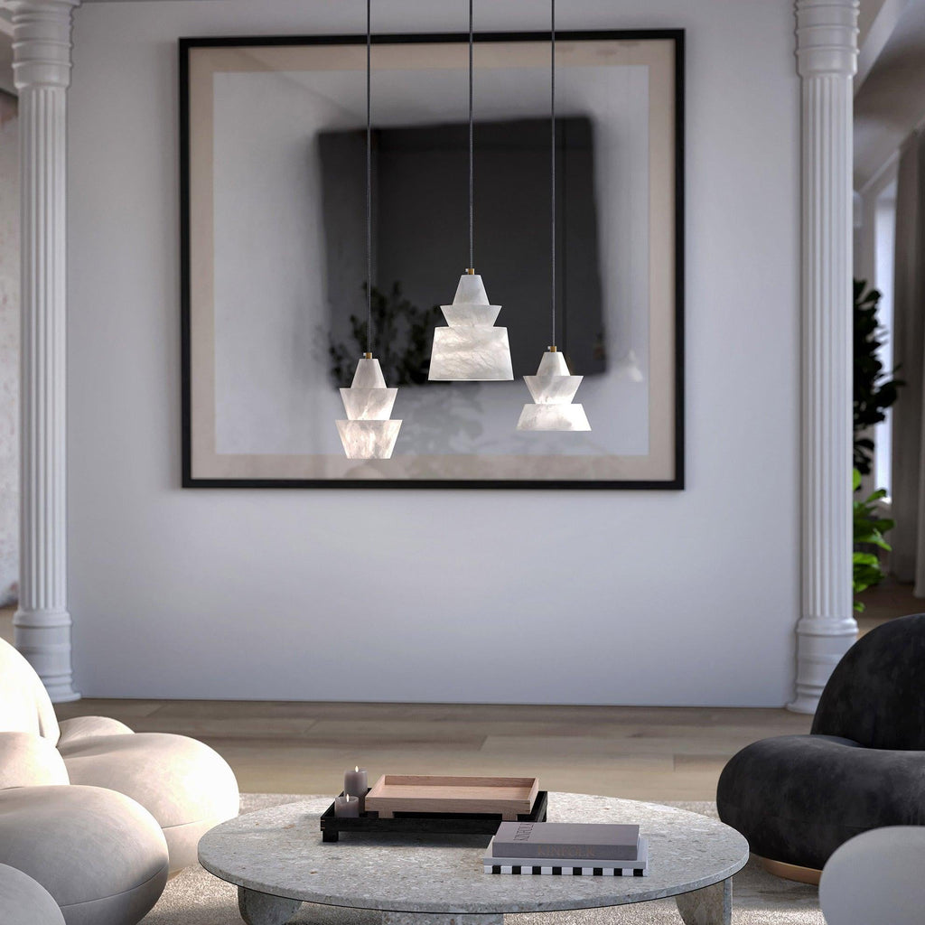 Garnelelyn Alabaster Pendant Light-Moonnatur