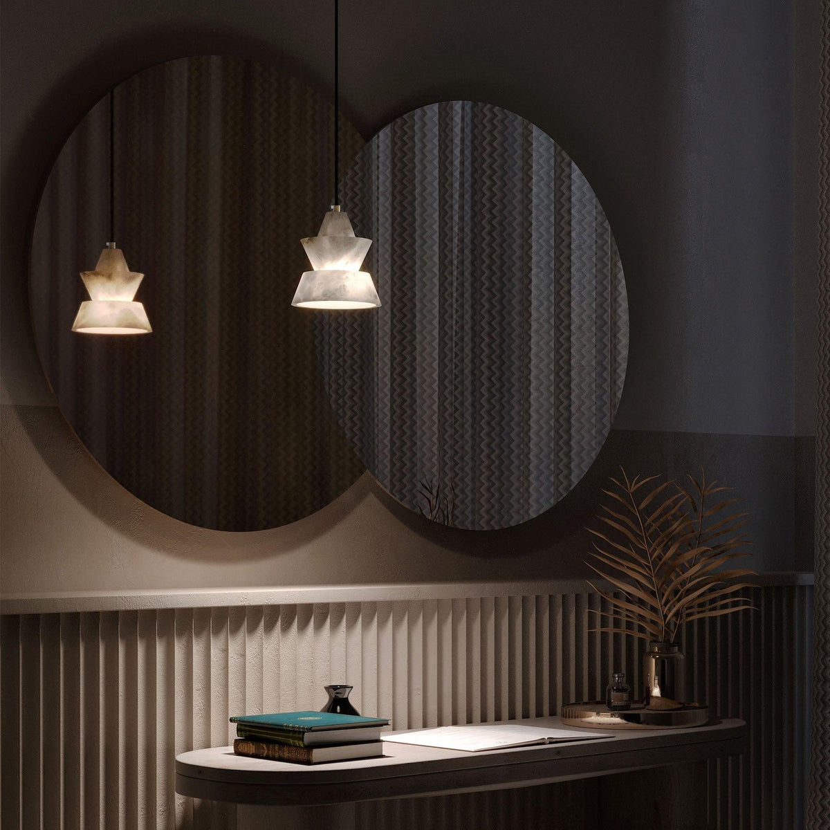 Garnelelyn Alabaster Pendant Light-Moonnatur