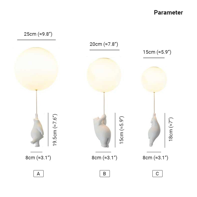 Bear Balloon Ceiling /Pendant Light - Neutralighting