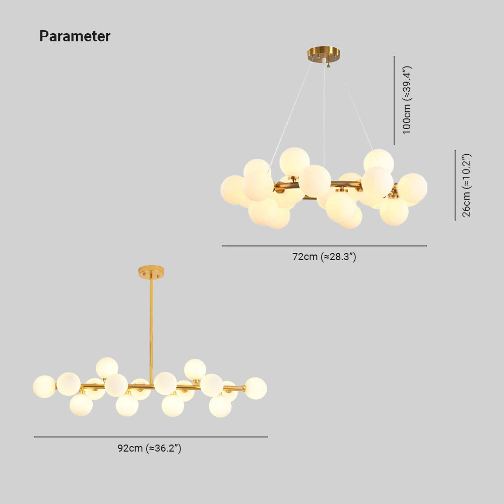 Lathenora Glass Chandelier-Moonnatur