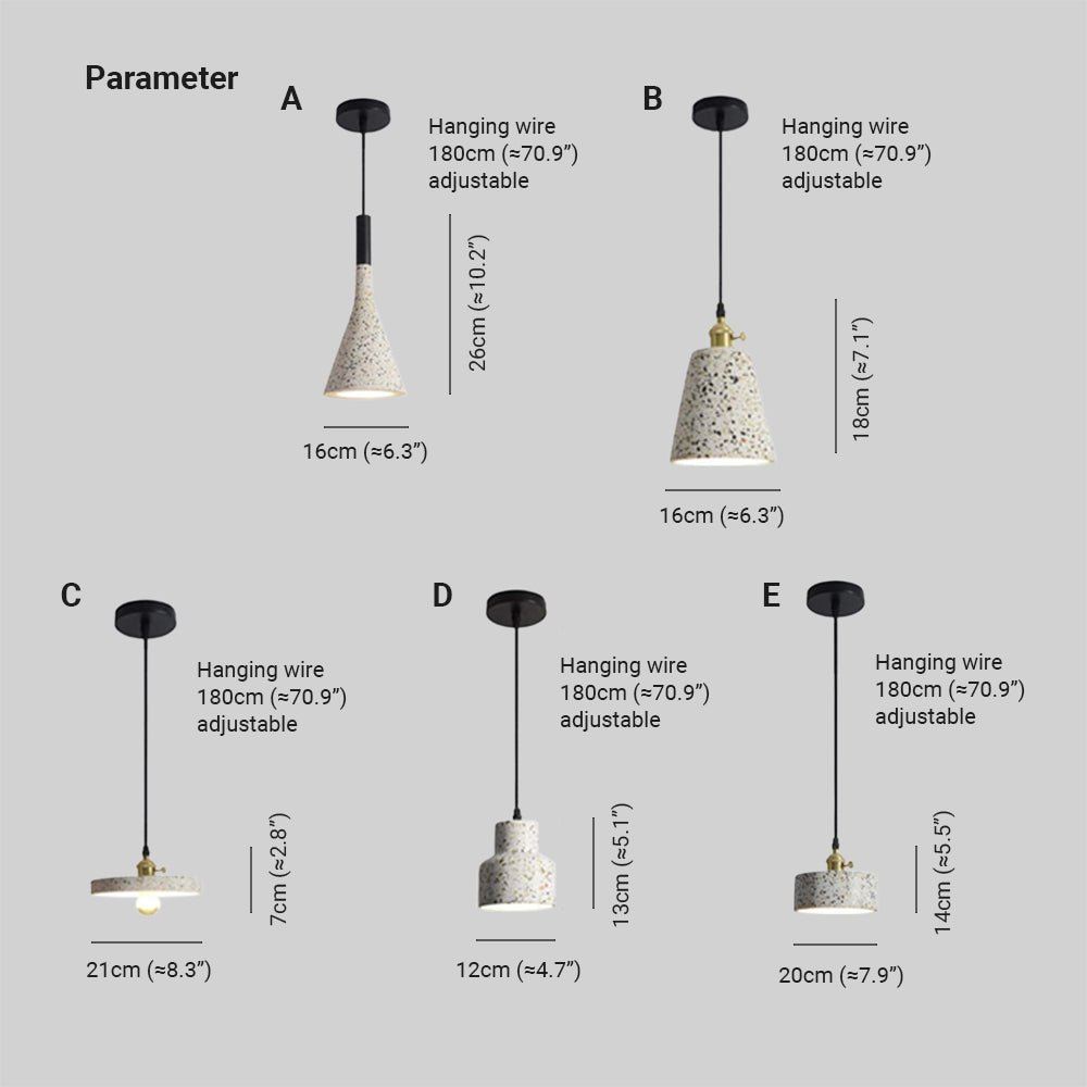 Garnellark Stone Pendant Light-Moonnatur