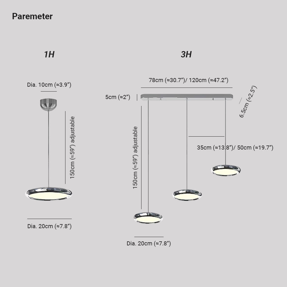 Cumbermere Acrylic Pendant Light-Moonnatur