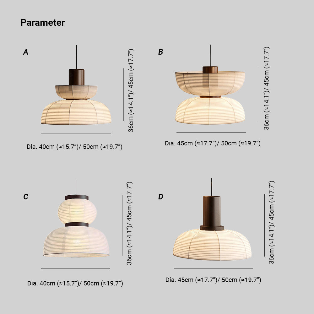 Wenrelina Fabric Pendant Light-Moonnatur