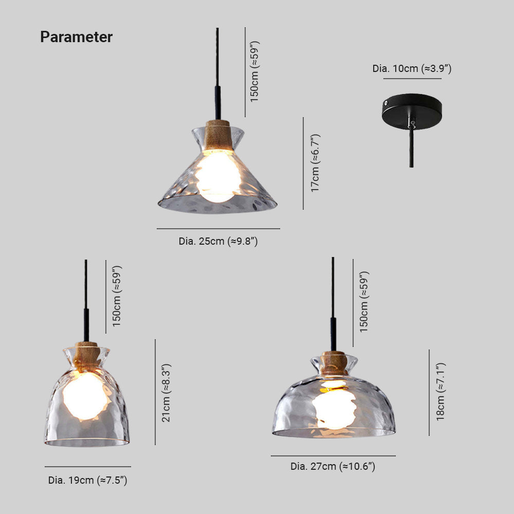 Langrenlyn Glass Pendant Light-Moonnatur
