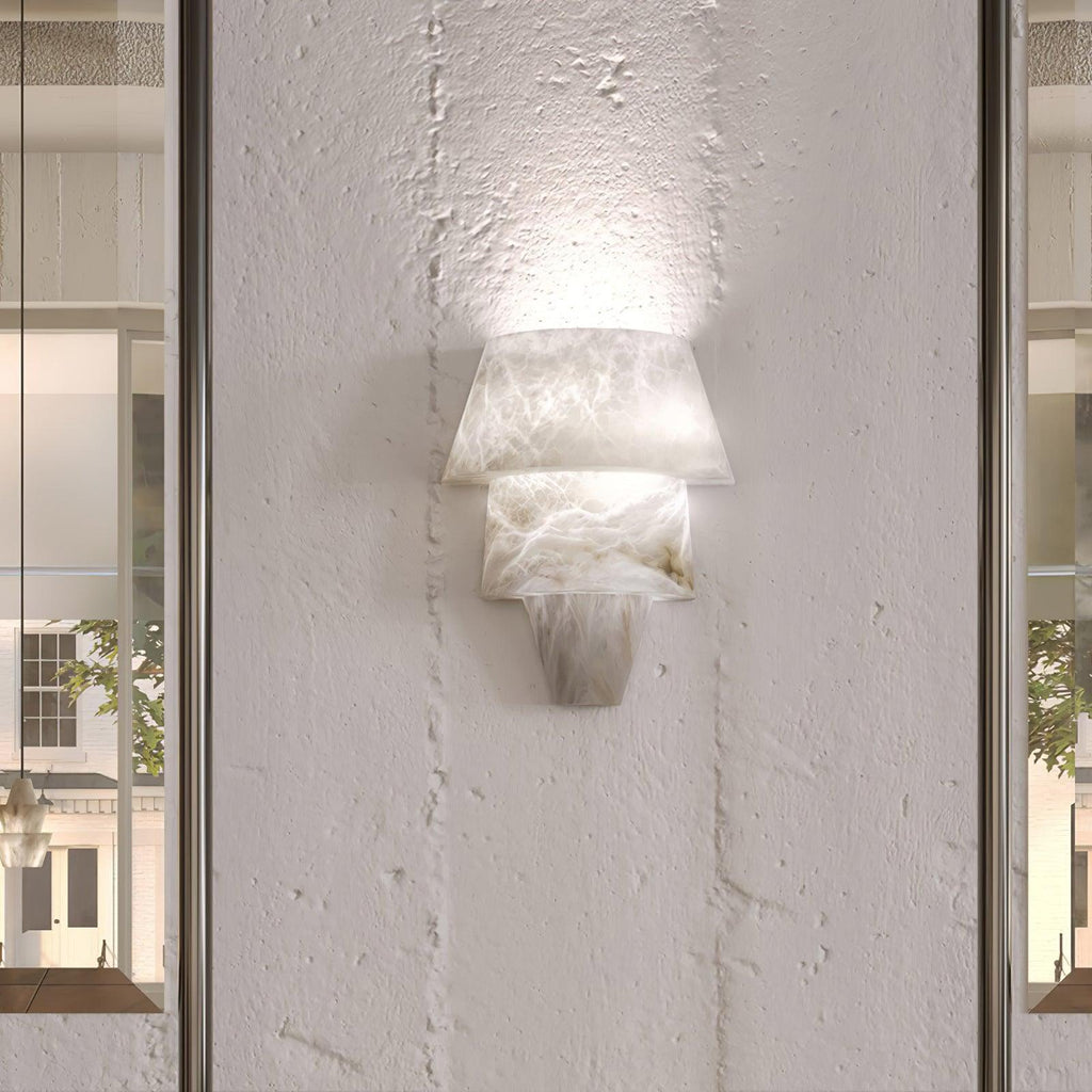 Morrelelle Alabaster Wall Light-Moonnatur