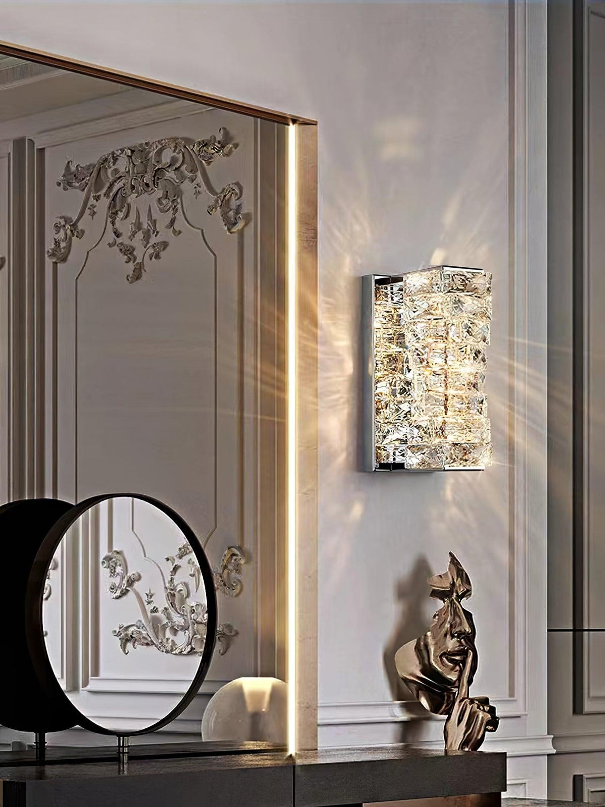 Elowora Crystal Wall Light-Moonnatur