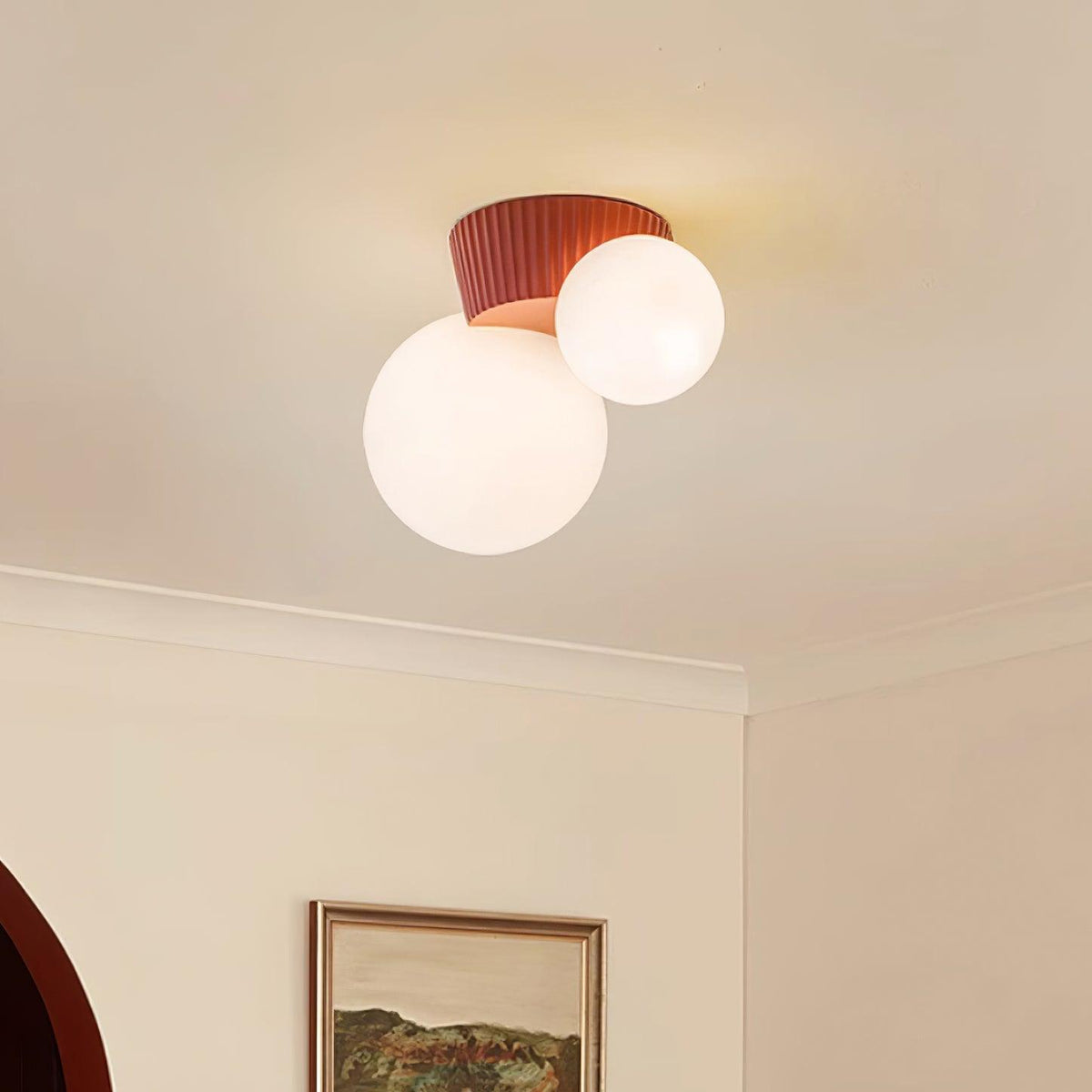 Laderhill Resin Ceiling Light-Moonnatur