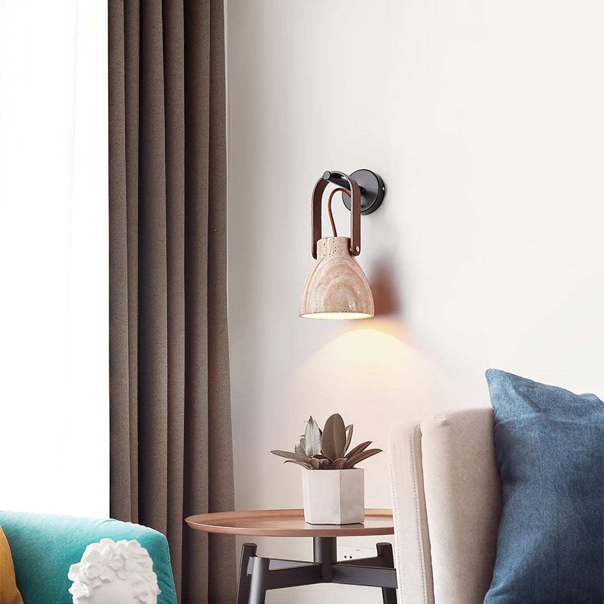 Ordelaria Travertine Wall Light-Moonnatur