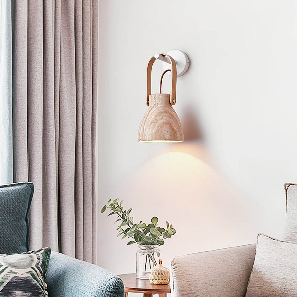 Ordelaria Travertine Wall Light-Moonnatur