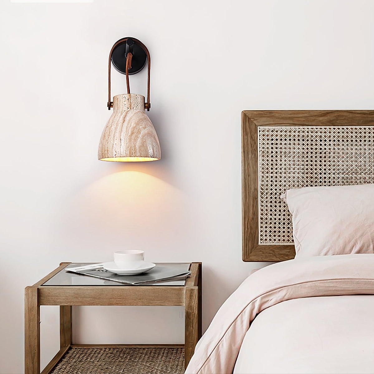 Ordelaria Travertine Wall Light-Moonnatur