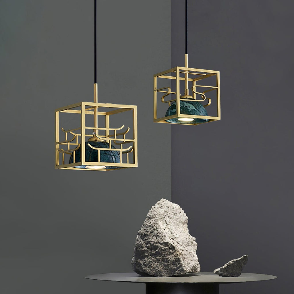 Fendeloria Marble Pendant Light-Moonnatur