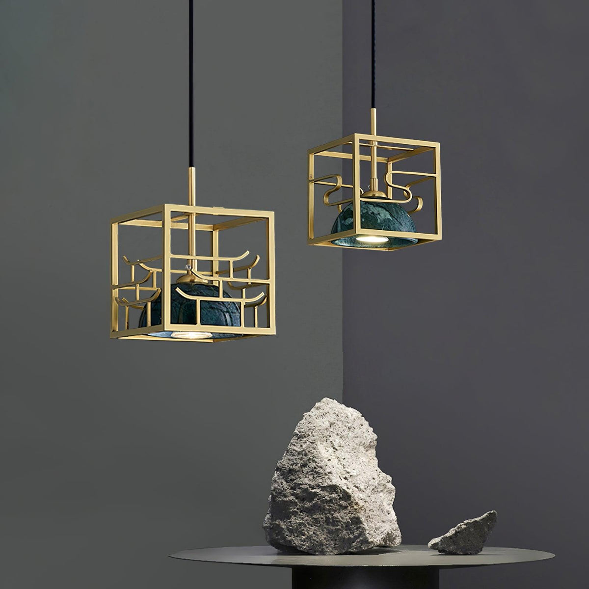 Fendeloria Marble Pendant Light-Moonnatur