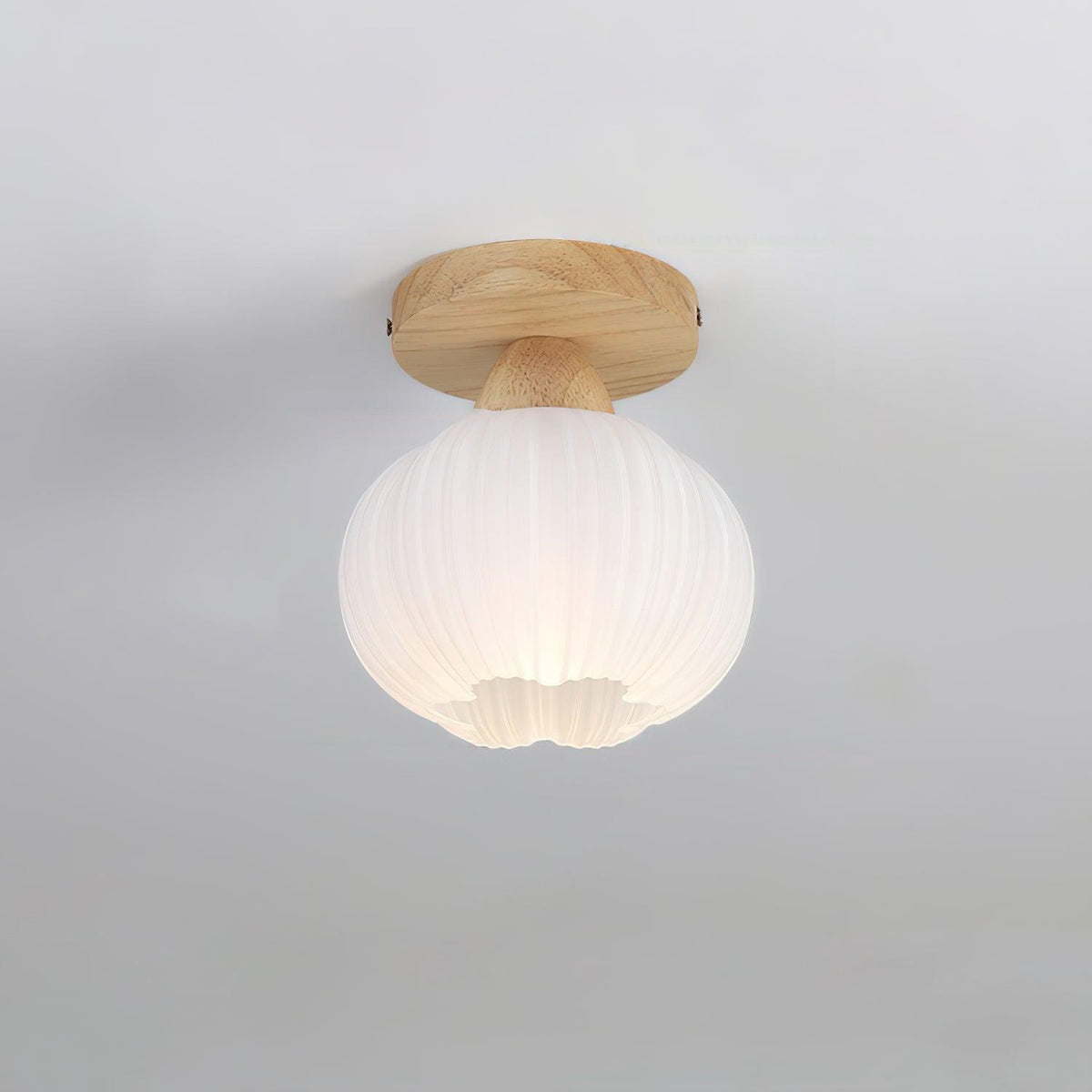 Qivara Wood Ceiling Lamp-Moonnatur