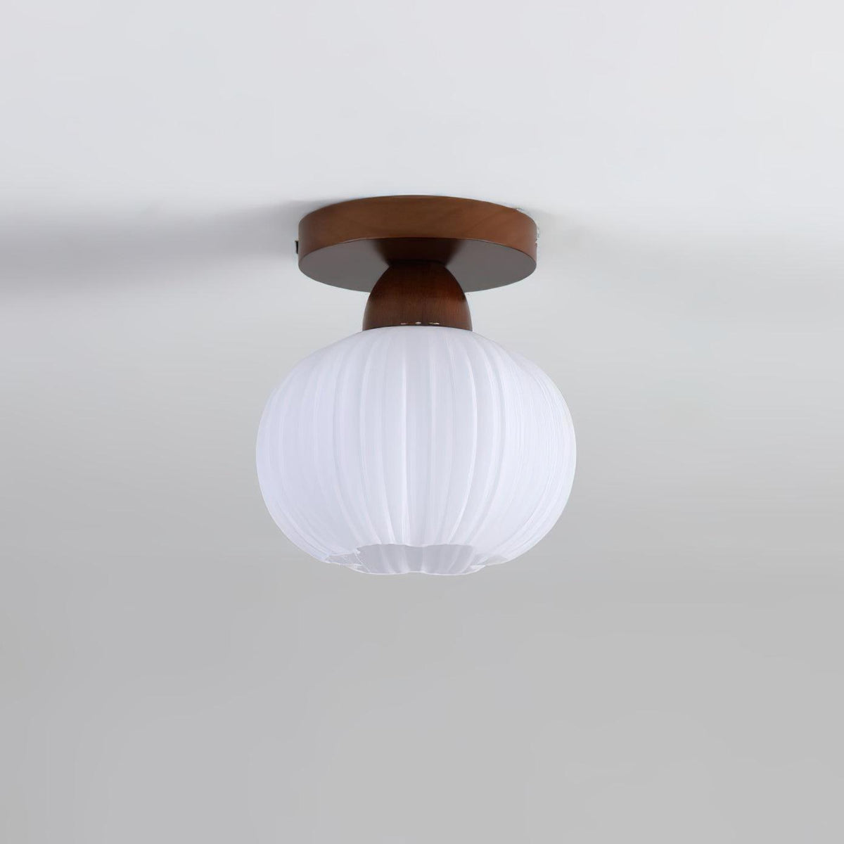 Qivara Wood Ceiling Lamp-Moonnatur