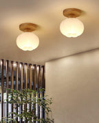 Qivara Wood Ceiling Lamp-Moonnatur