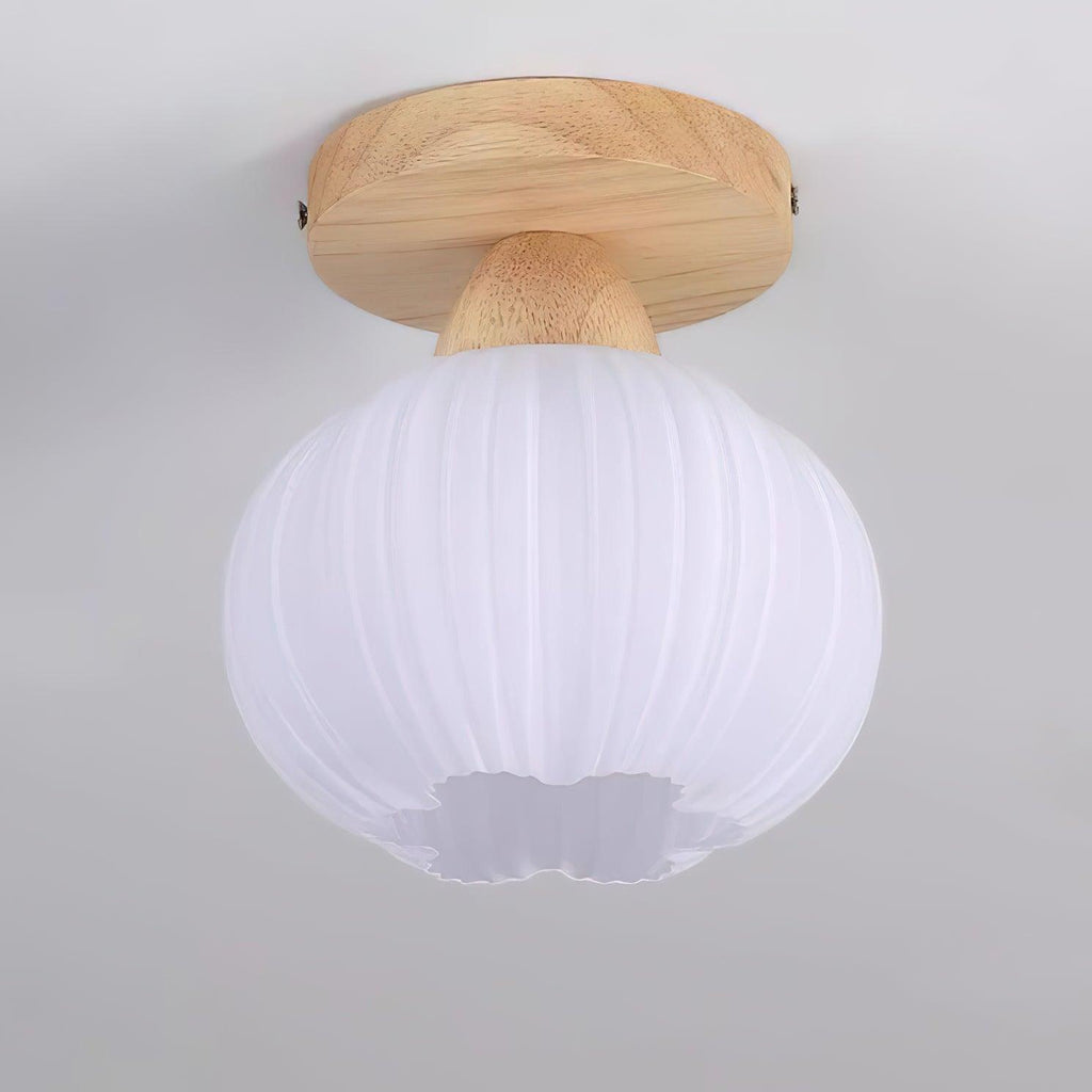 Qivara Wood Ceiling Lamp-Moonnatur