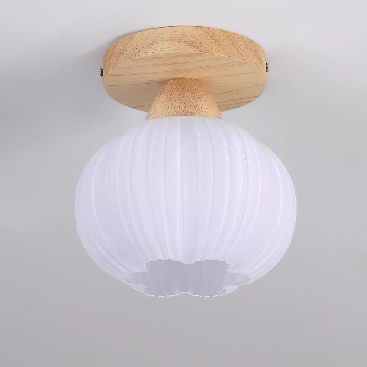 Qivara Wood Ceiling Lamp-Moonnatur