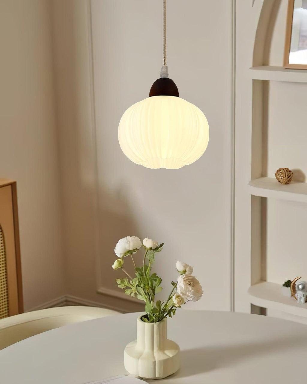 Milreneth Wood Pendant Light-Moonnatur