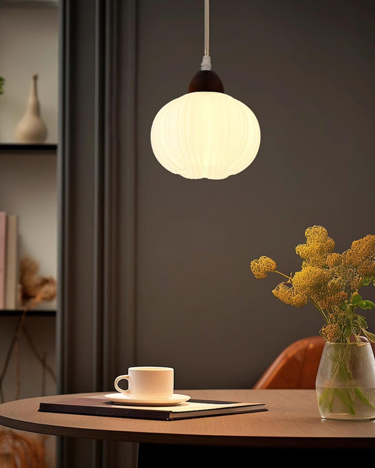 Milreneth Wood Pendant Light-Moonnatur
