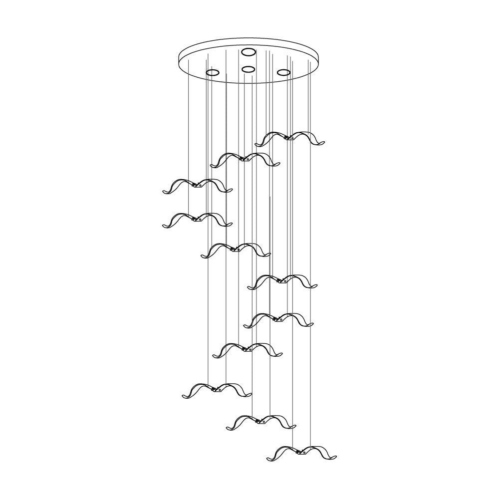 Avocelle Glass Chandelier-Moonnatur