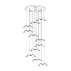 Avocelle Glass Chandelier-Moonnatur