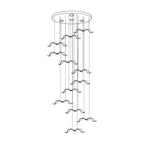 Avocelle Glass Chandelier-Moonnatur