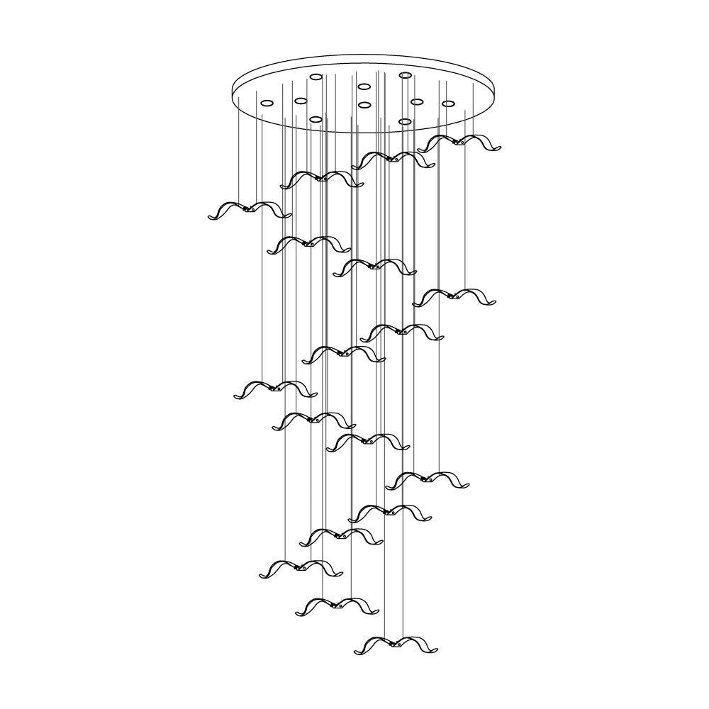 Avocelle Glass Chandelier-Moonnatur