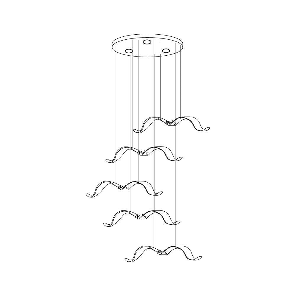 Avocelle Glass Chandelier-Moonnatur