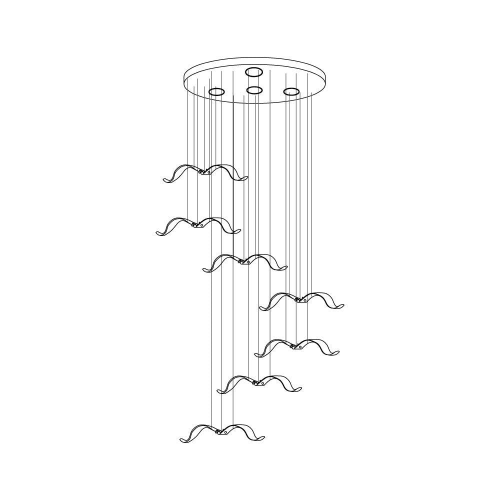 Avocelle Glass Chandelier-Moonnatur