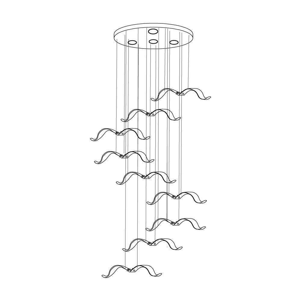 Avocelle Glass Chandelier-Moonnatur