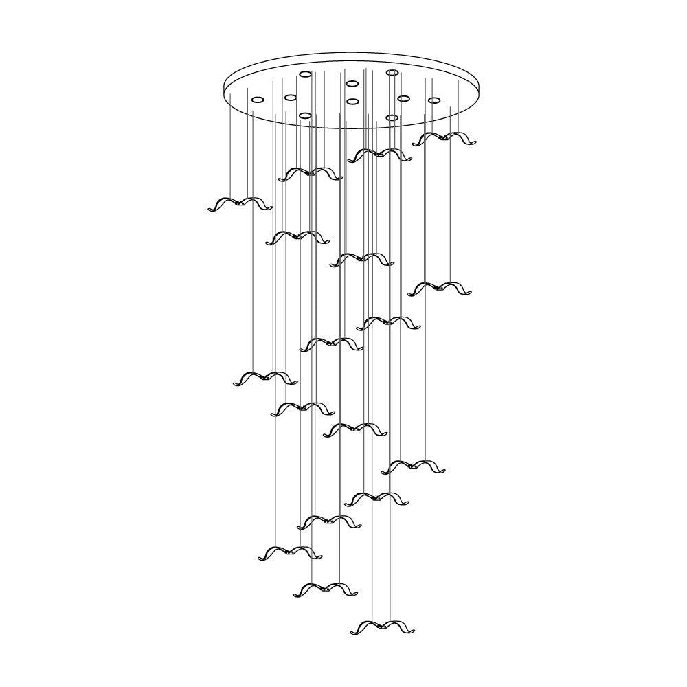 Avocelle Glass Chandelier-Moonnatur