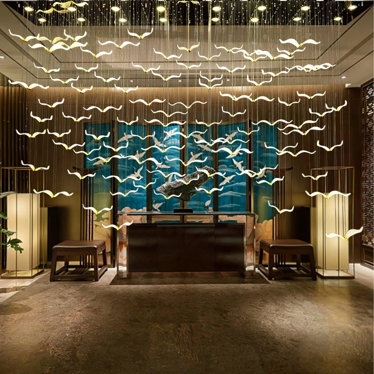 Avocelle Glass Chandelier-Moonnatur