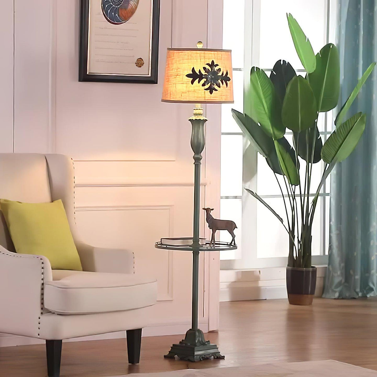Hadrenhill Resin Floor Lamp-Moonnatur