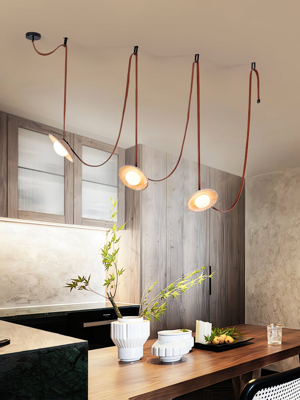 Larendale Travertine Pendant Light-Moonnatur