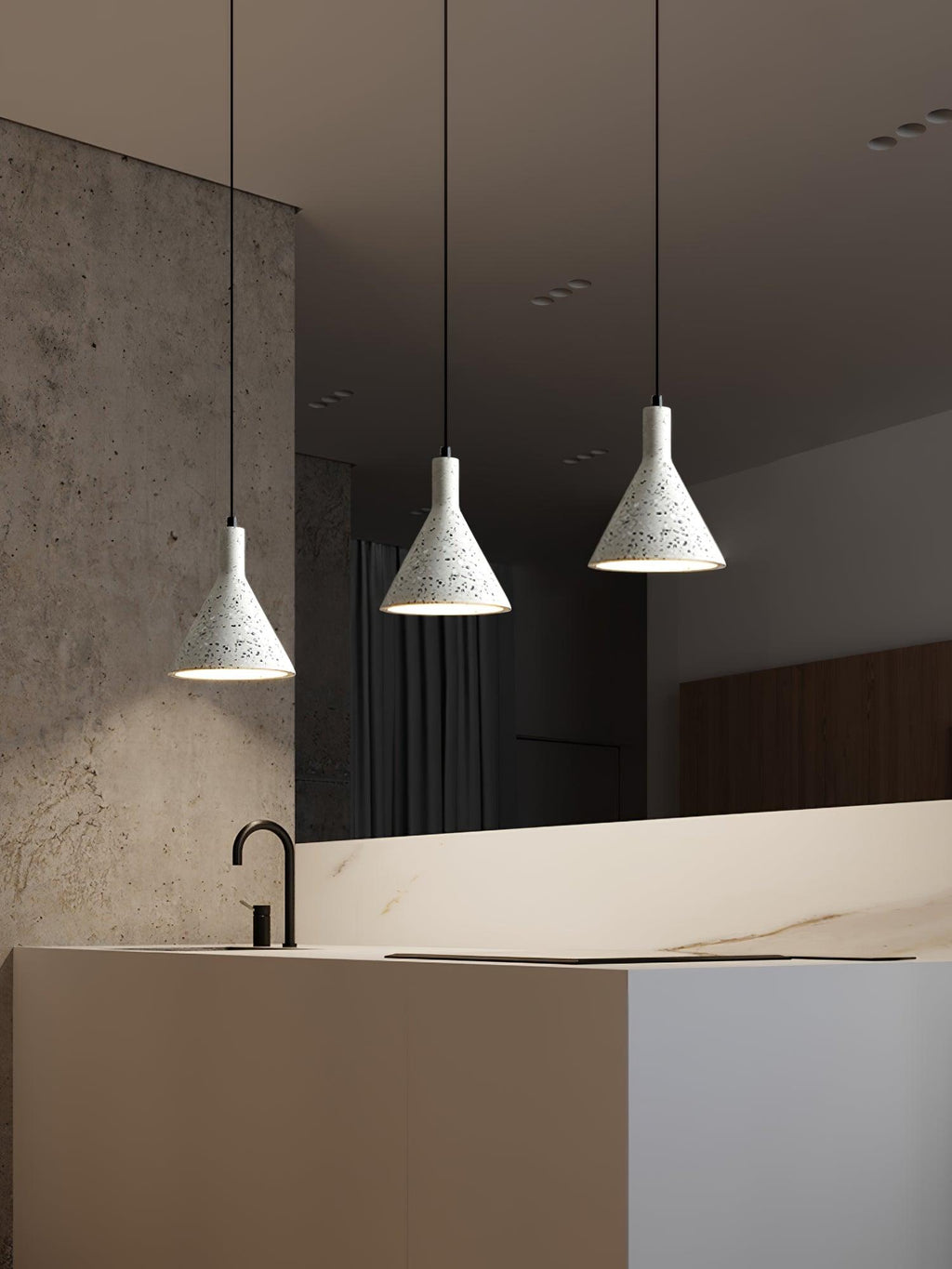 Morrelwren Cement Pendant Light-Moonnatur