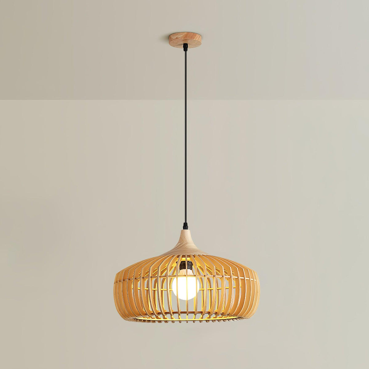 Veldenune Wood Pendant Light-Moonnatur