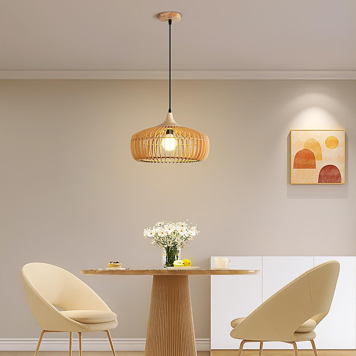 Veldenune Wood Pendant Light-Moonnatur