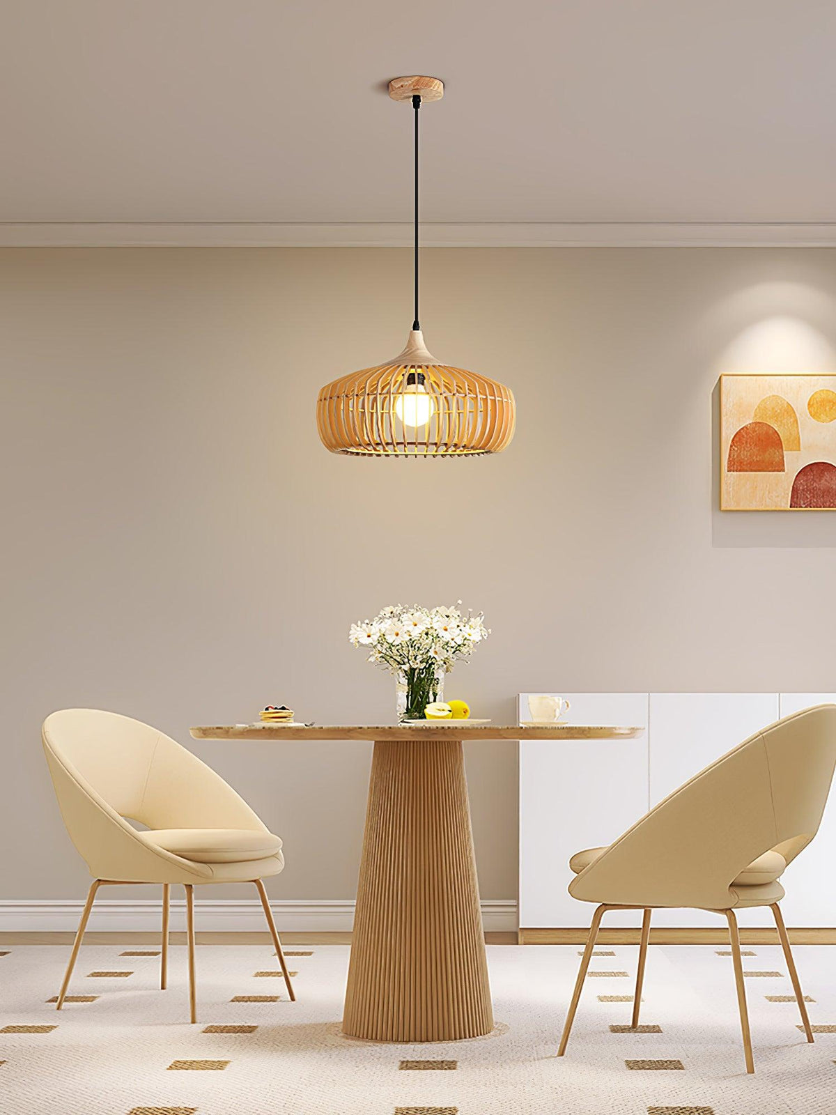Veldenune Wood Pendant Light-Moonnatur