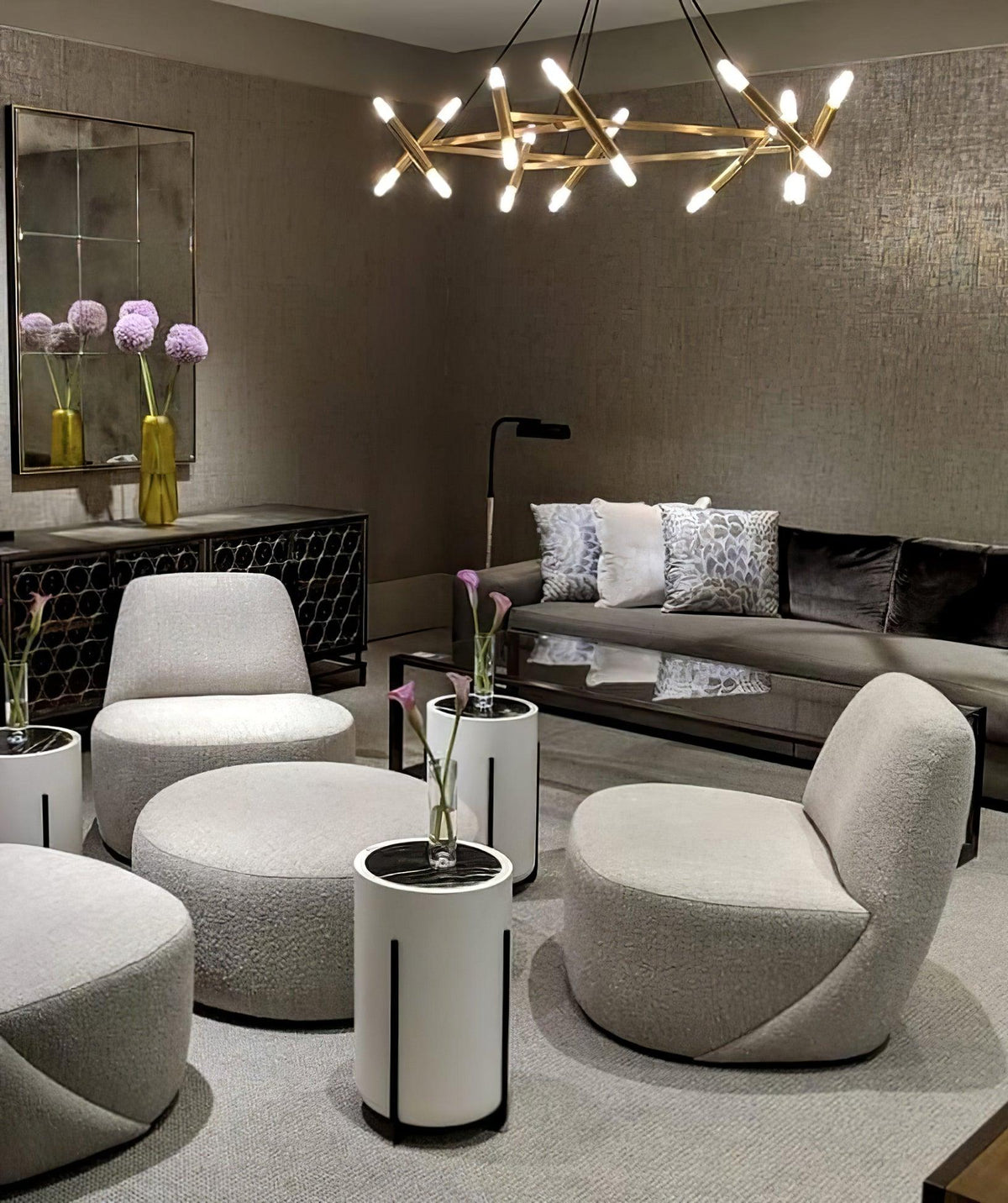 Beldenfield Brass Chandelier-Moonnatur