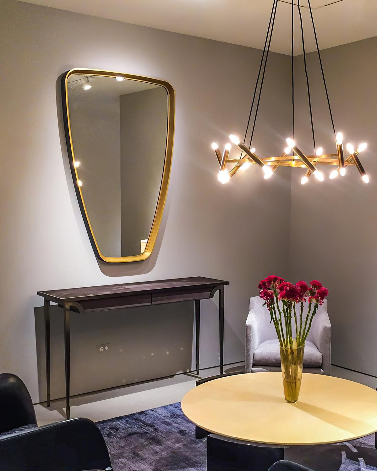 Beldenfield Brass Chandelier-Moonnatur
