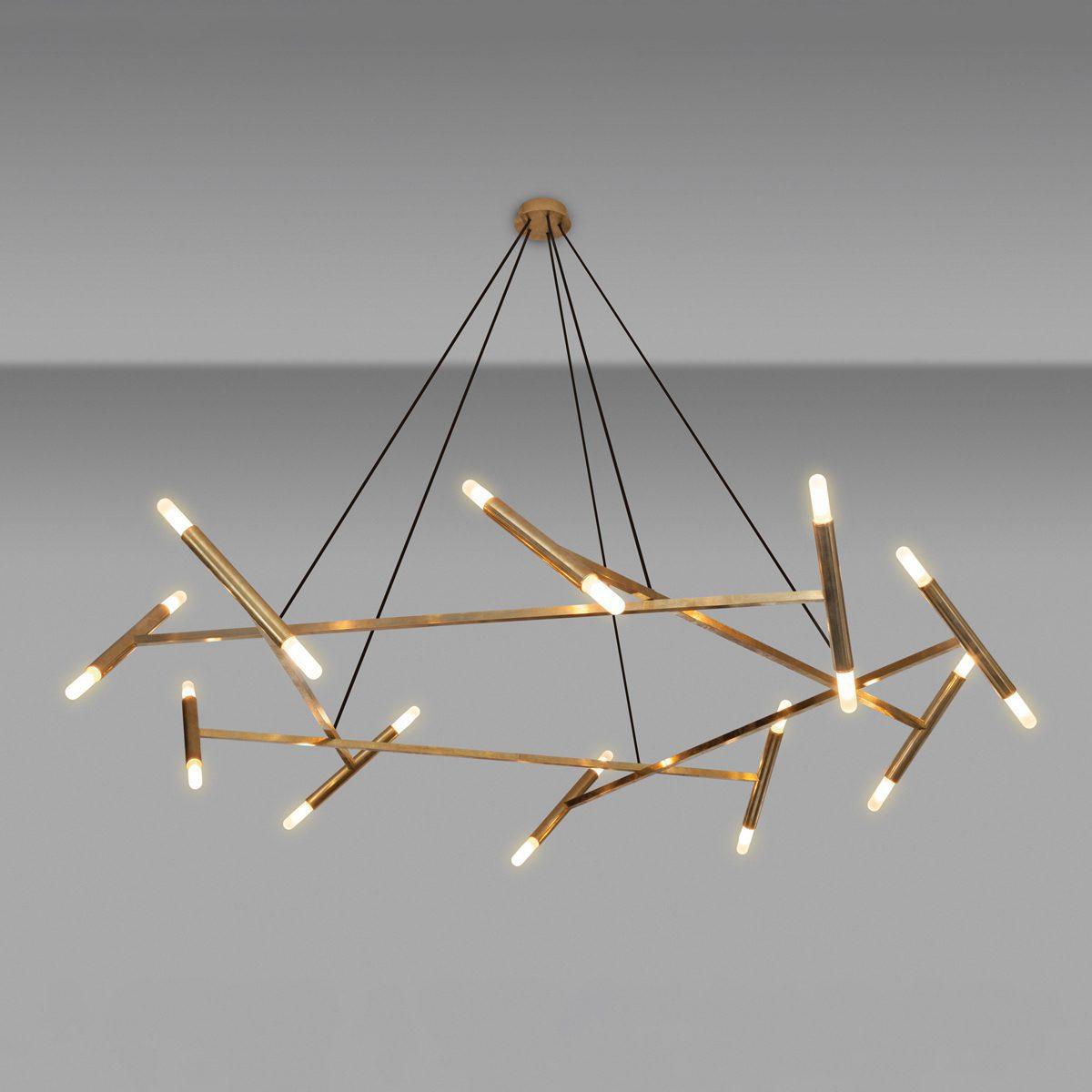 Beldenfield Brass Chandelier-Moonnatur