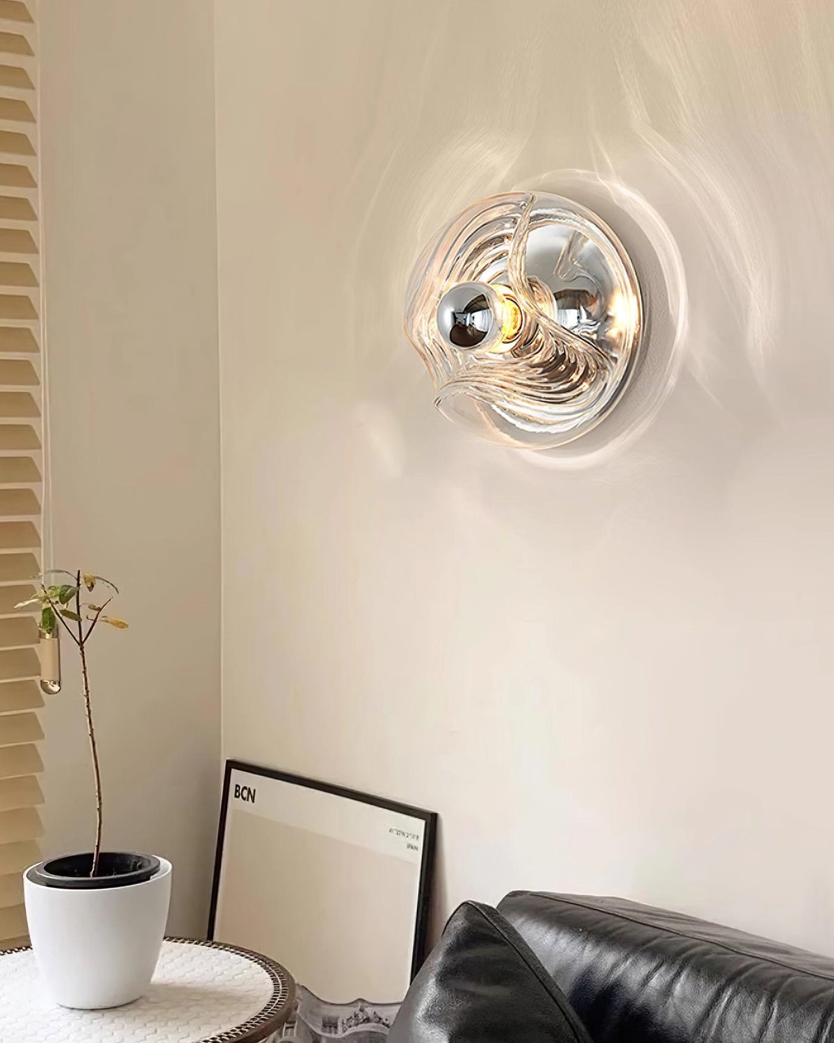 Aubergrove Glass Wall Light-Moonnatur