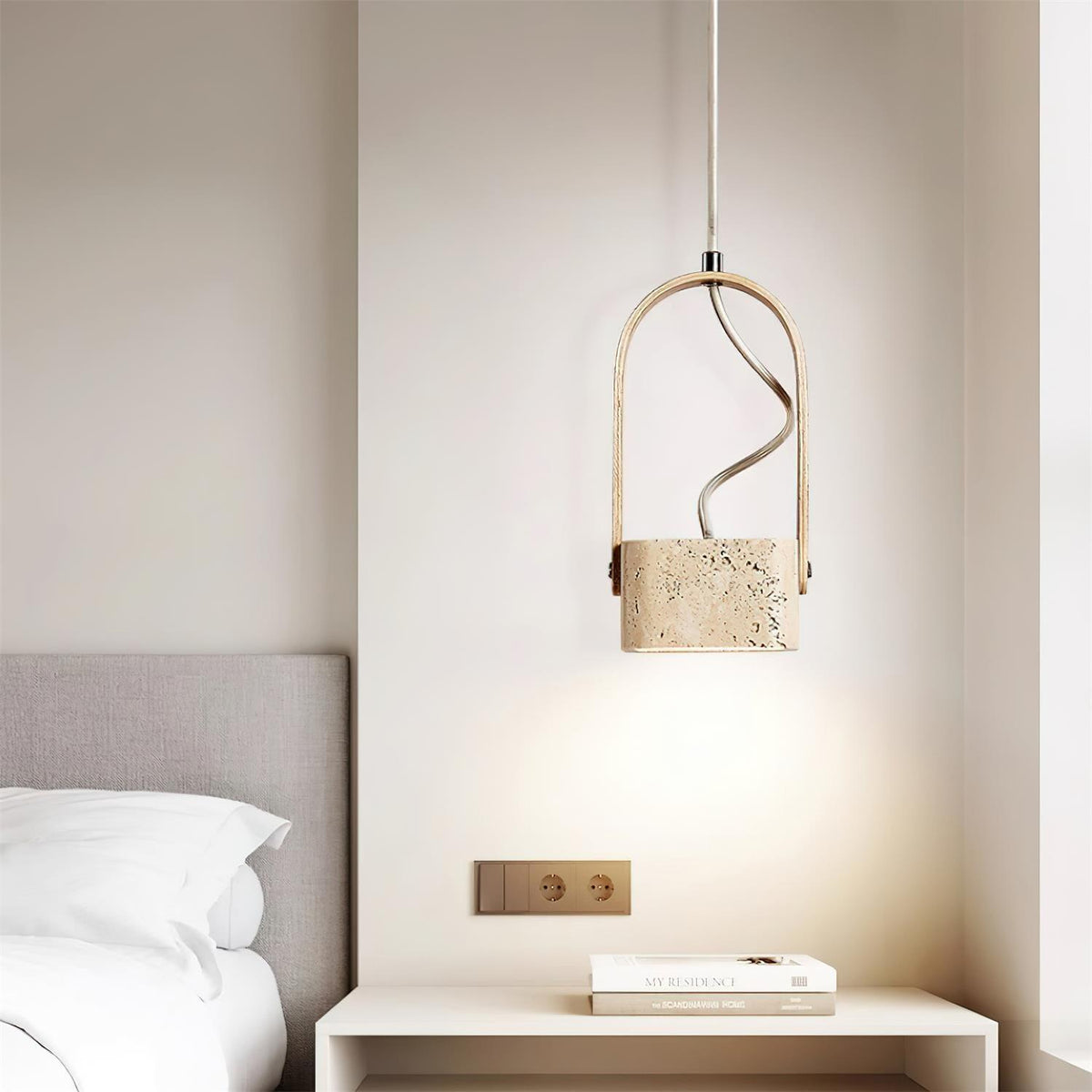 Larengrove Travertine Pendant Light-Moonnatur