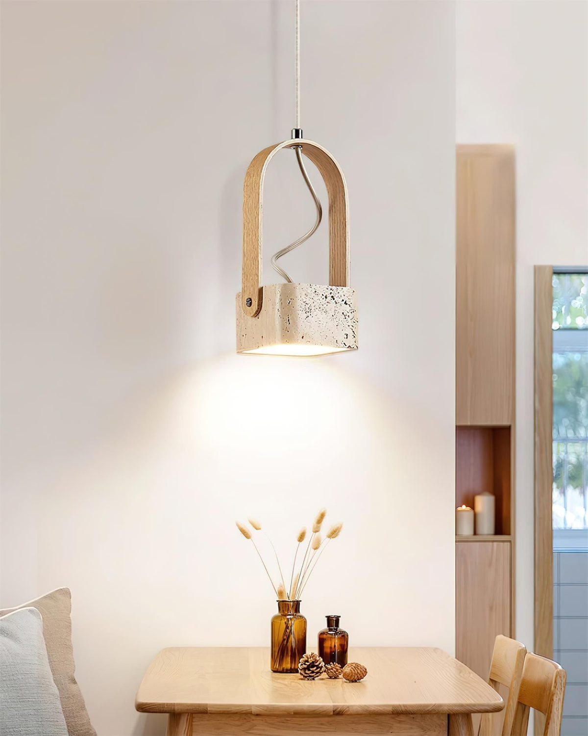 Larengrove Travertine Pendant Light-Moonnatur