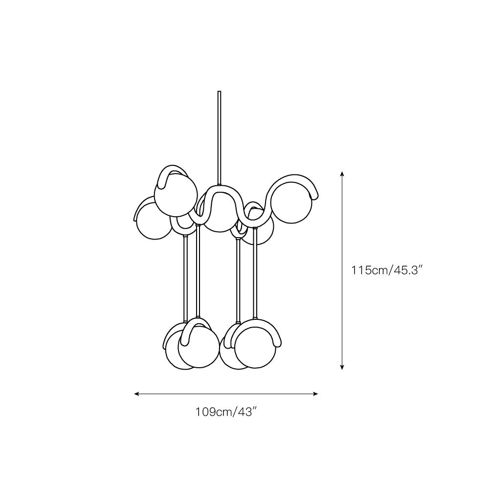 Arvella Brass Chandelier-Moonnatur