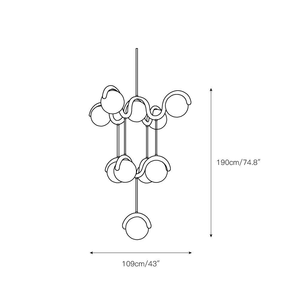 Arvella Brass Chandelier-Moonnatur
